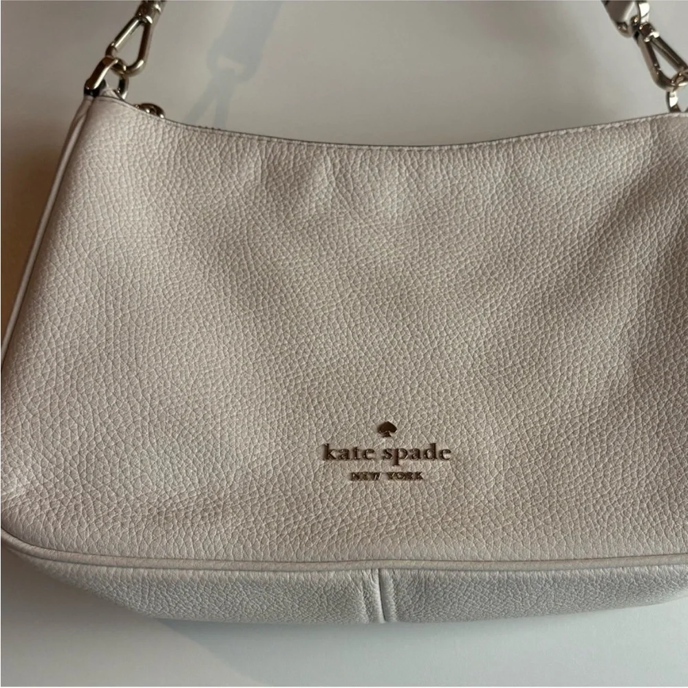 Kate Spade Rosie Shoulder Bag Parchment White Leather Purse KF086